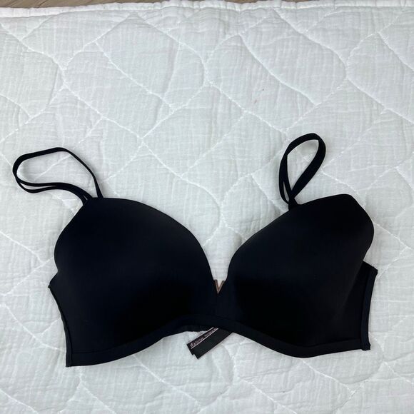 Victoria’s Secret Black Padded No-Wire Bra – Size 34DD - Picture 2 of 9